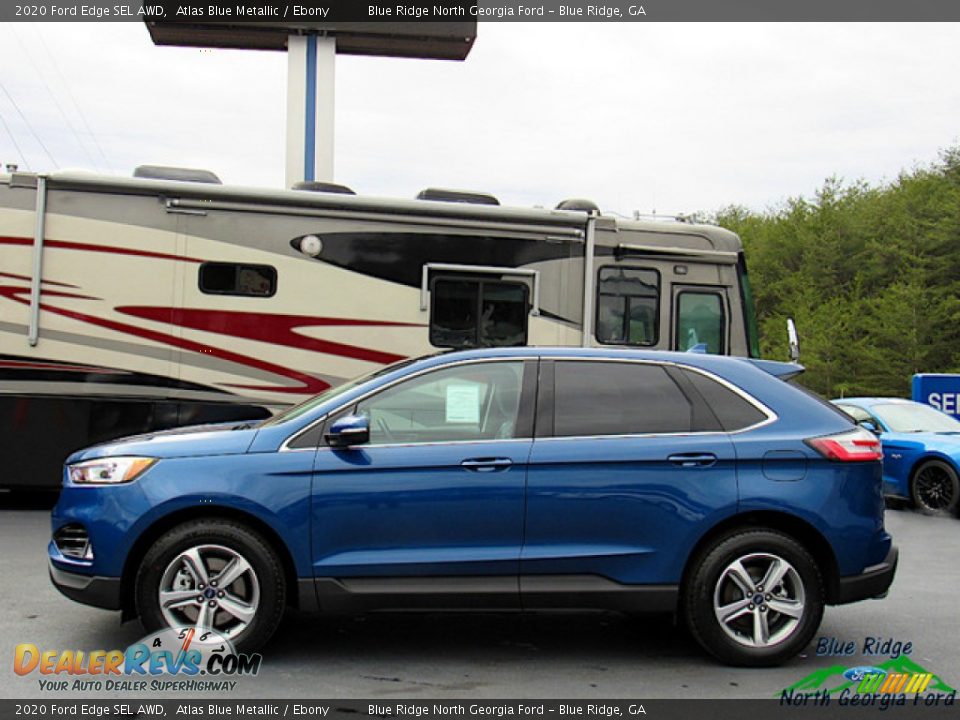 2020 Ford Edge SEL AWD Atlas Blue Metallic / Ebony Photo #2