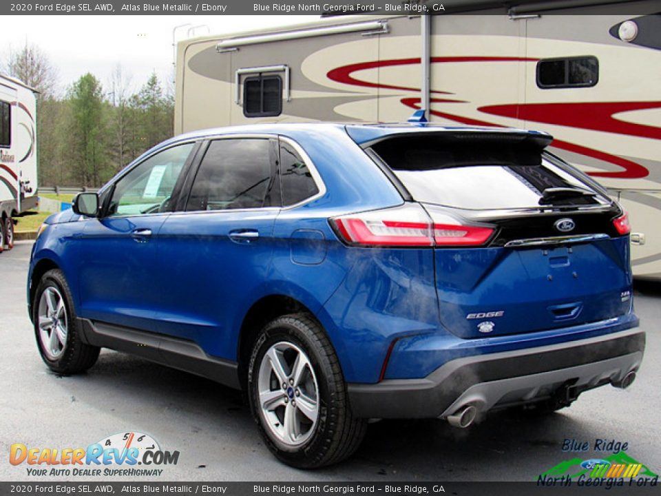 2020 Ford Edge SEL AWD Atlas Blue Metallic / Ebony Photo #3