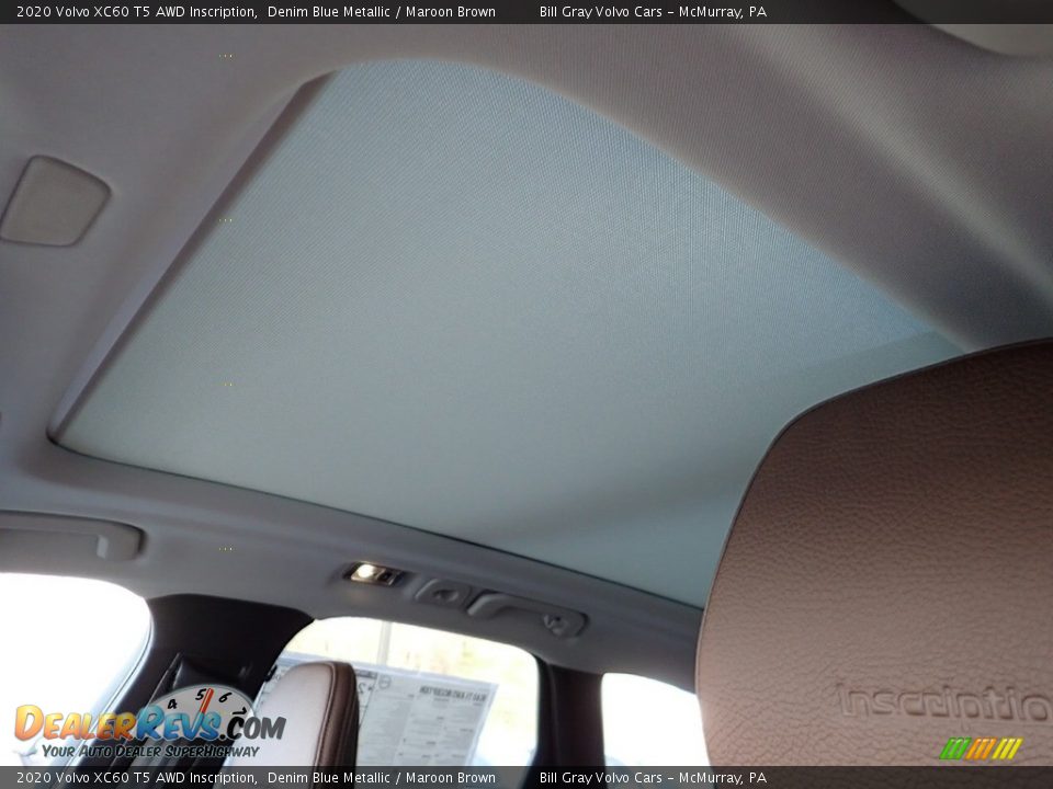 2020 Volvo XC60 T5 AWD Inscription Denim Blue Metallic / Maroon Brown Photo #11