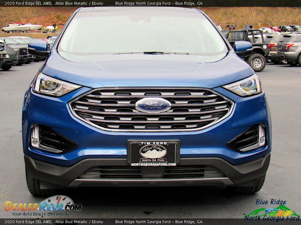 2020 Ford Edge SEL AWD Atlas Blue Metallic / Ebony Photo #8