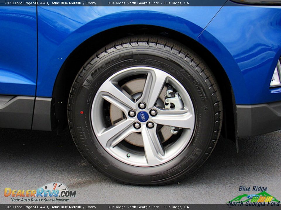 2020 Ford Edge SEL AWD Atlas Blue Metallic / Ebony Photo #9