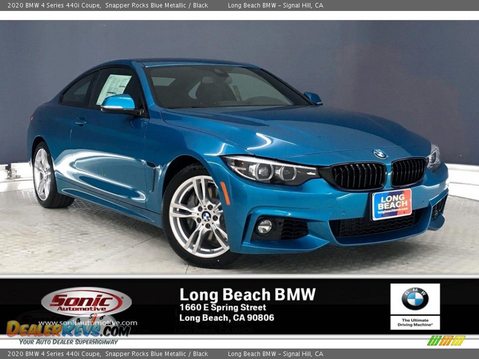 2020 BMW 4 Series 440i Coupe Snapper Rocks Blue Metallic / Black Photo #1