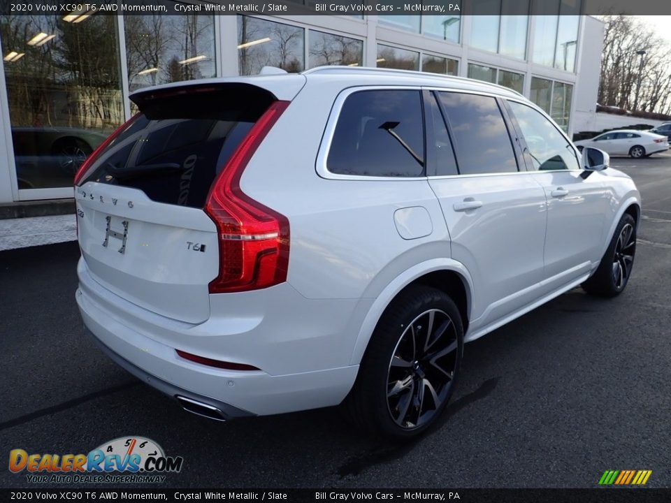 2020 Volvo XC90 T6 AWD Momentum Crystal White Metallic / Slate Photo #2