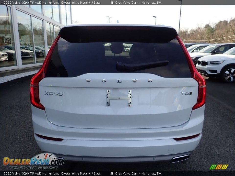 2020 Volvo XC90 T6 AWD Momentum Crystal White Metallic / Slate Photo #3