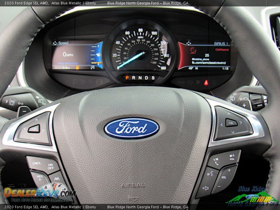 2020 Ford Edge SEL AWD Atlas Blue Metallic / Ebony Photo #17