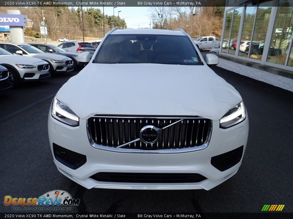 2020 Volvo XC90 T6 AWD Momentum Crystal White Metallic / Slate Photo #6