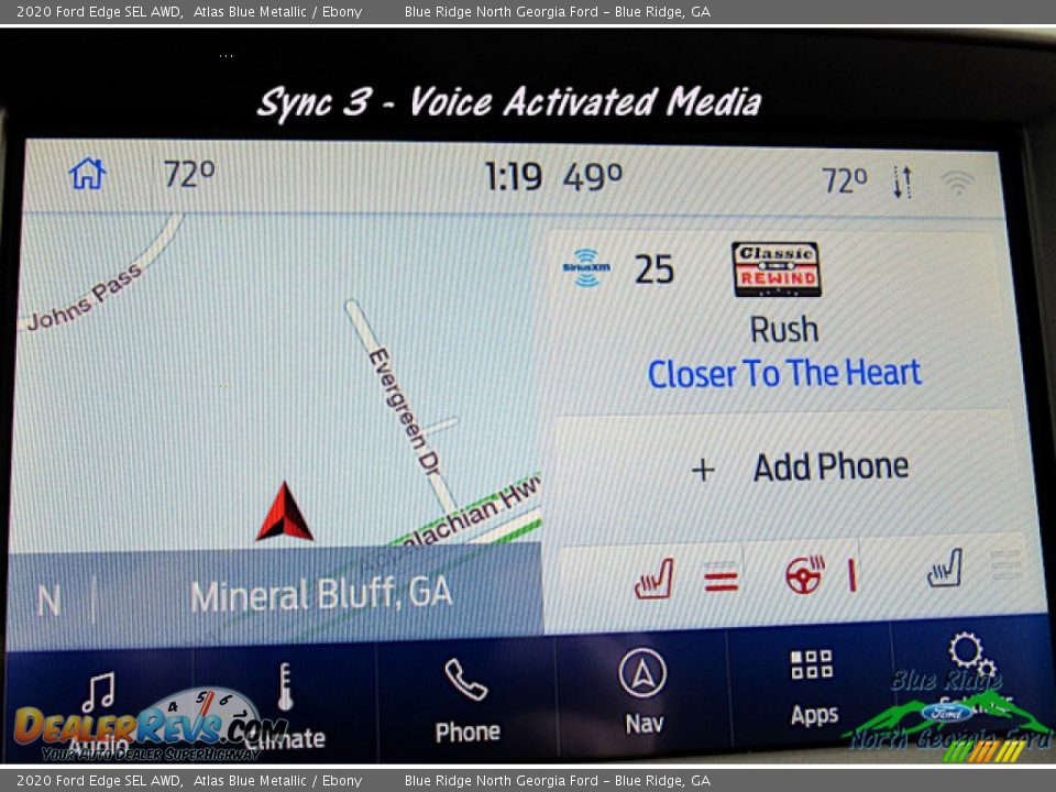 2020 Ford Edge SEL AWD Atlas Blue Metallic / Ebony Photo #19