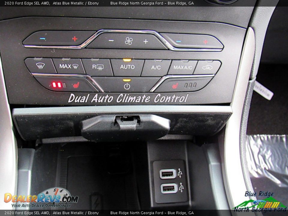 2020 Ford Edge SEL AWD Atlas Blue Metallic / Ebony Photo #22