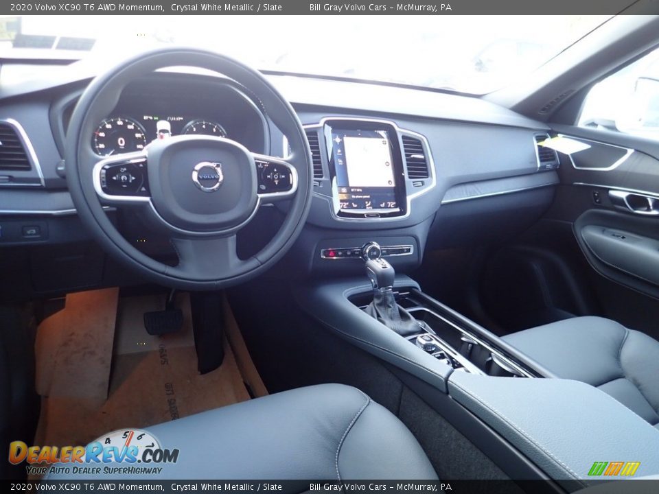 2020 Volvo XC90 T6 AWD Momentum Crystal White Metallic / Slate Photo #10