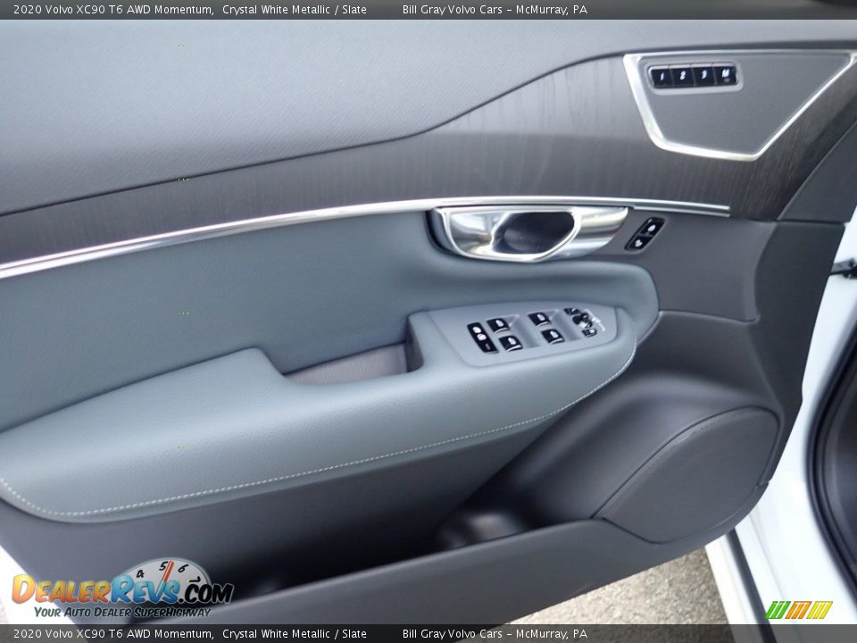 2020 Volvo XC90 T6 AWD Momentum Crystal White Metallic / Slate Photo #11