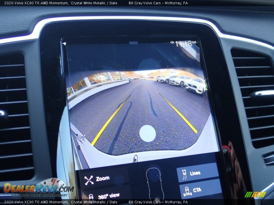 2020 Volvo XC90 T6 AWD Momentum Crystal White Metallic / Slate Photo #15