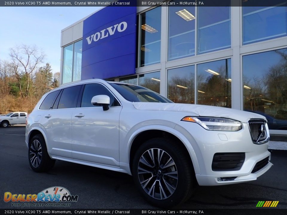 2020 Volvo XC90 T5 AWD Momentum Crystal White Metallic / Charcoal Photo #1