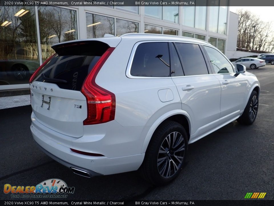 2020 Volvo XC90 T5 AWD Momentum Crystal White Metallic / Charcoal Photo #2