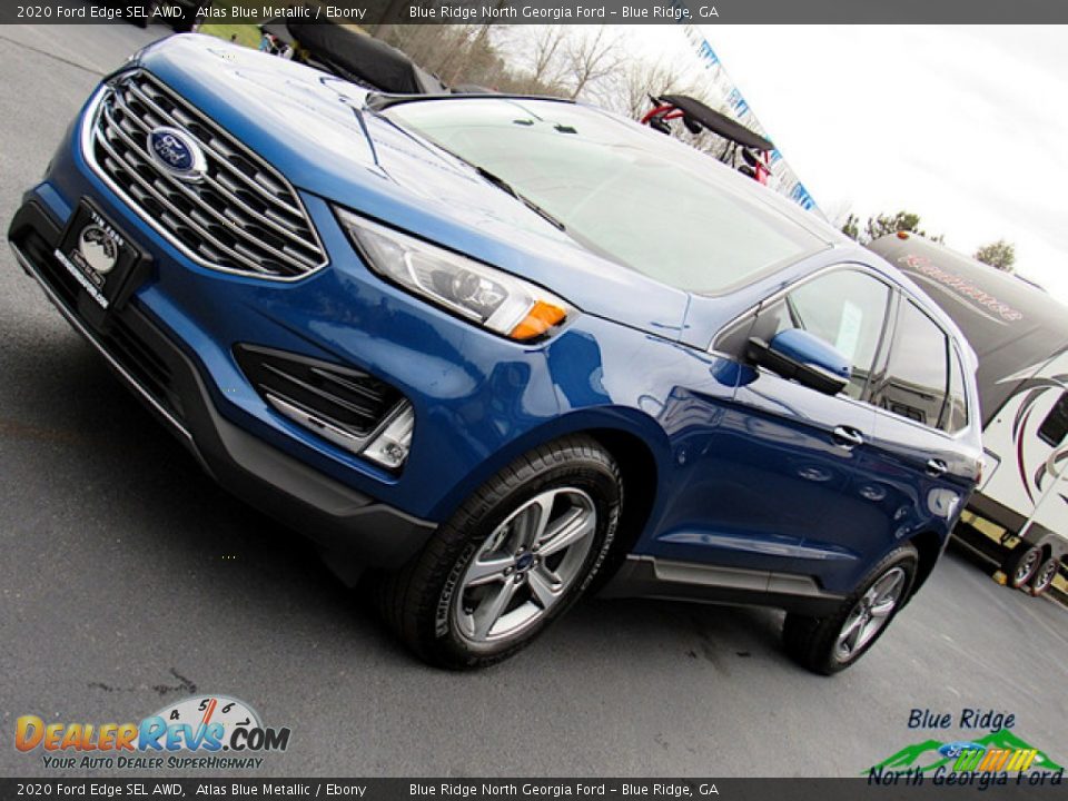 2020 Ford Edge SEL AWD Atlas Blue Metallic / Ebony Photo #30