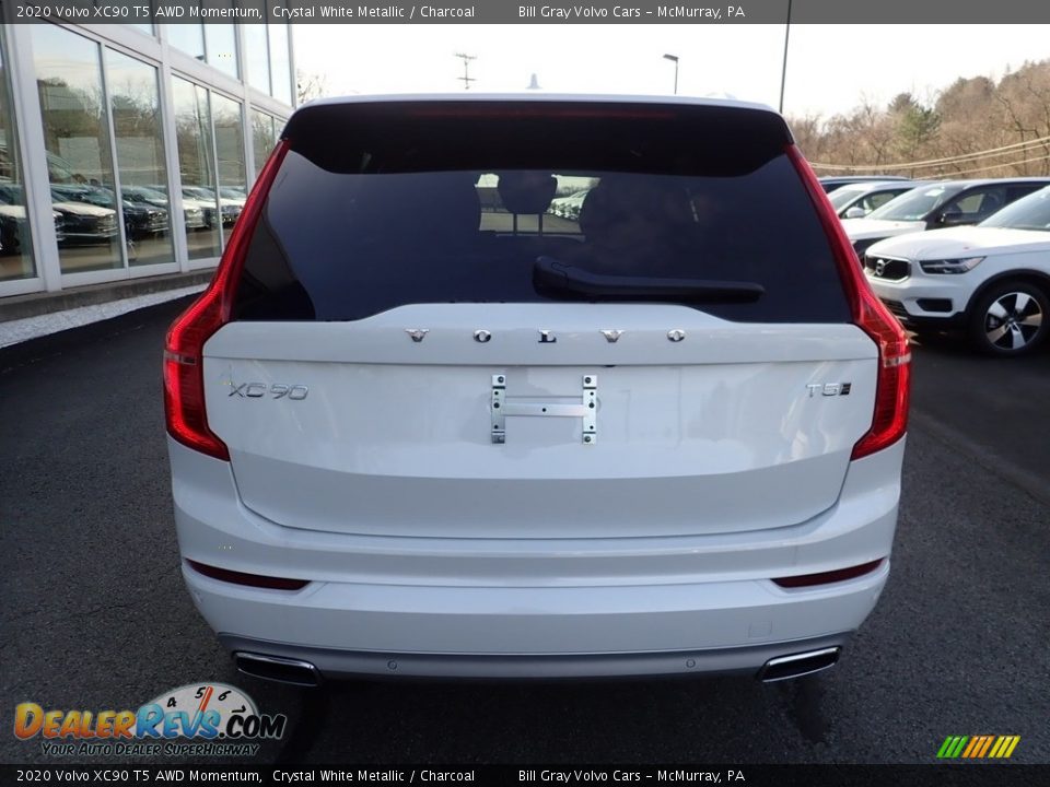 2020 Volvo XC90 T5 AWD Momentum Crystal White Metallic / Charcoal Photo #3