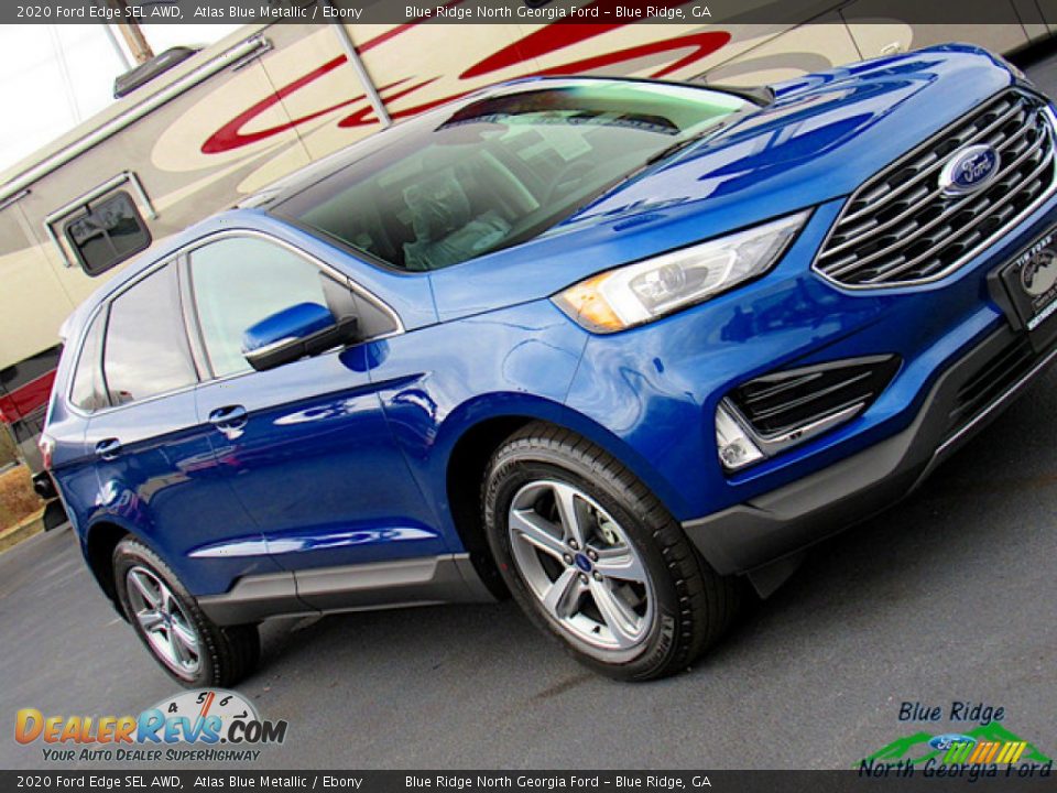 2020 Ford Edge SEL AWD Atlas Blue Metallic / Ebony Photo #31