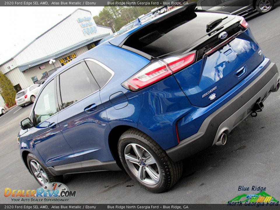 2020 Ford Edge SEL AWD Atlas Blue Metallic / Ebony Photo #33