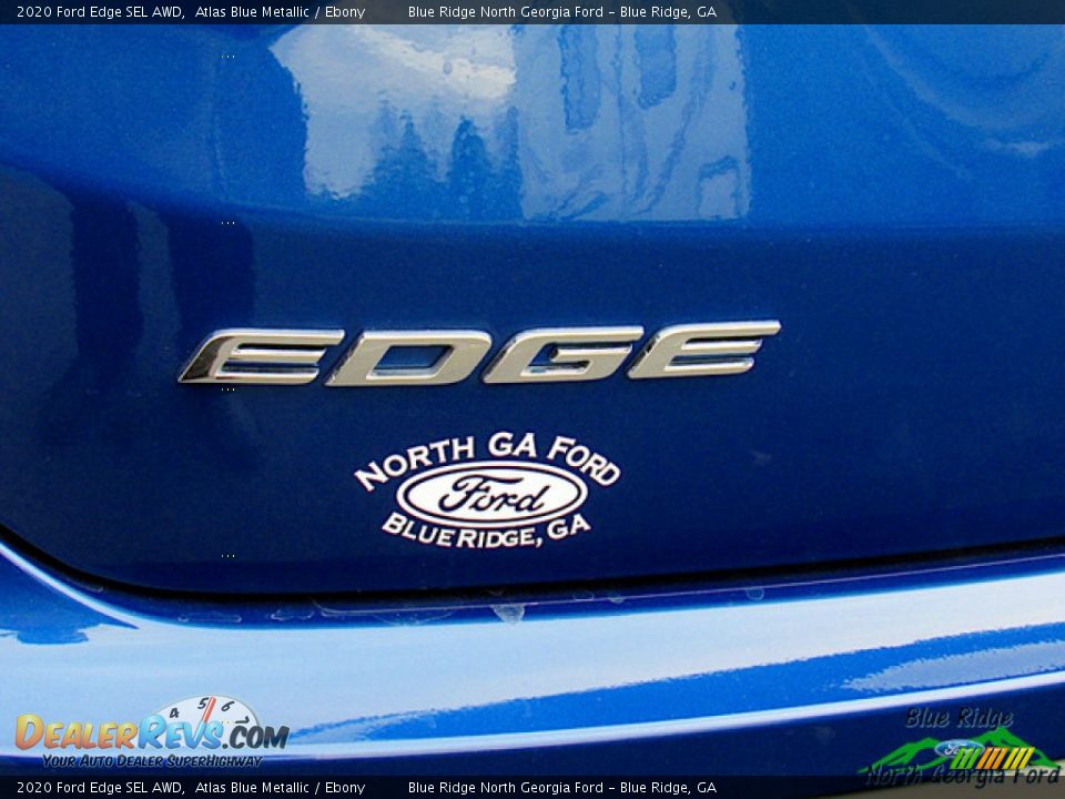 2020 Ford Edge SEL AWD Atlas Blue Metallic / Ebony Photo #34