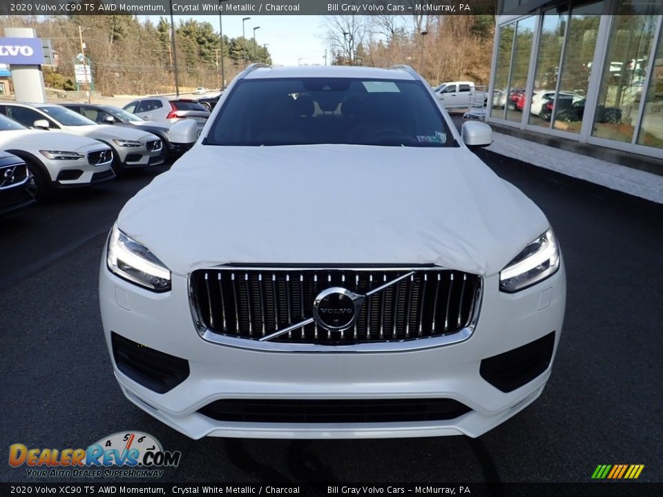 2020 Volvo XC90 T5 AWD Momentum Crystal White Metallic / Charcoal Photo #6