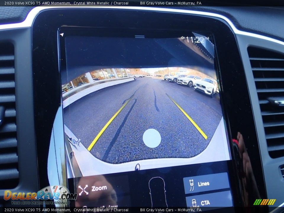 2020 Volvo XC90 T5 AWD Momentum Crystal White Metallic / Charcoal Photo #15