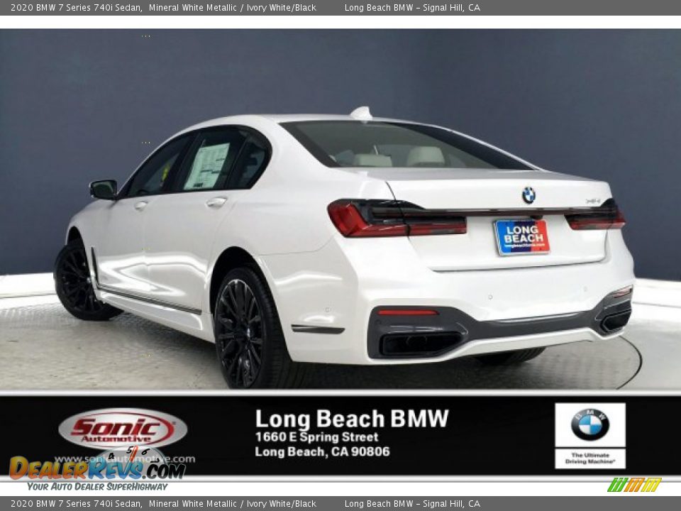2020 BMW 7 Series 740i Sedan Mineral White Metallic / Ivory White/Black Photo #2