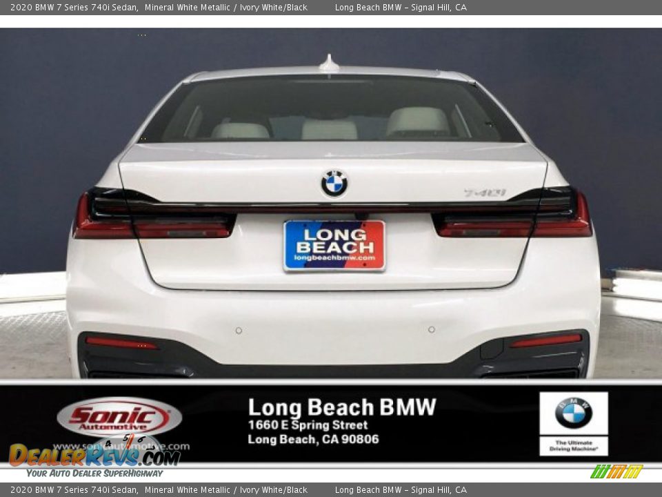 2020 BMW 7 Series 740i Sedan Mineral White Metallic / Ivory White/Black Photo #3