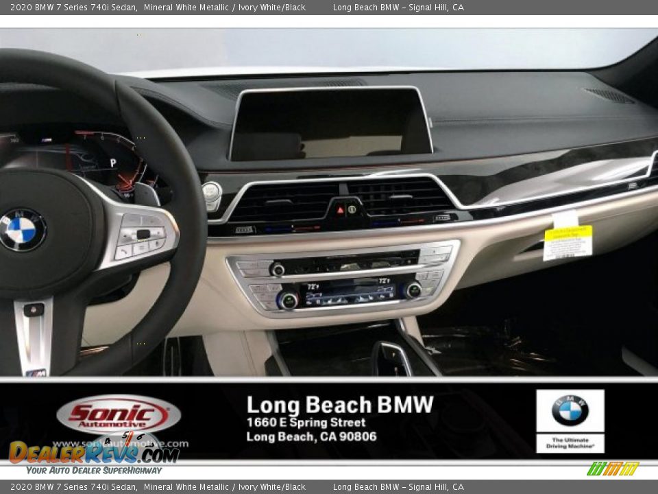 2020 BMW 7 Series 740i Sedan Mineral White Metallic / Ivory White/Black Photo #5