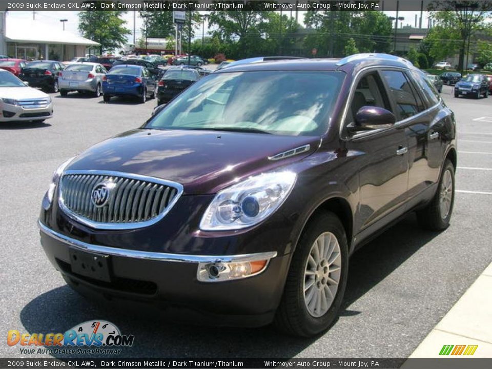2009 Buick Enclave CXL AWD Dark Crimson Metallic / Dark Titanium/Titanium Photo #3