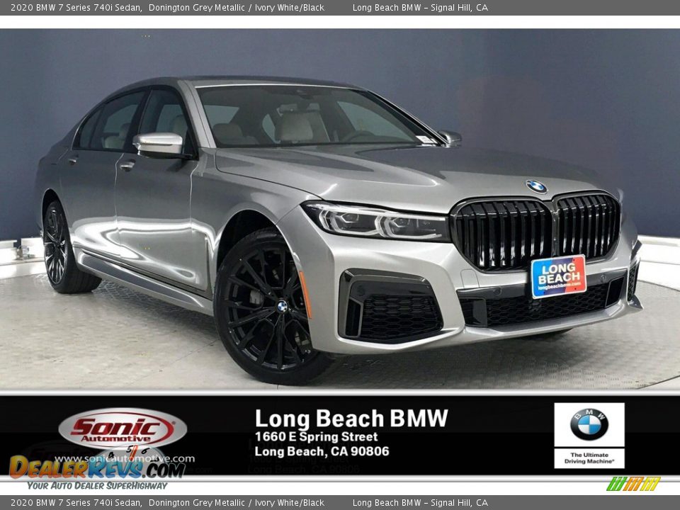 2020 BMW 7 Series 740i Sedan Donington Grey Metallic / Ivory White/Black Photo #1