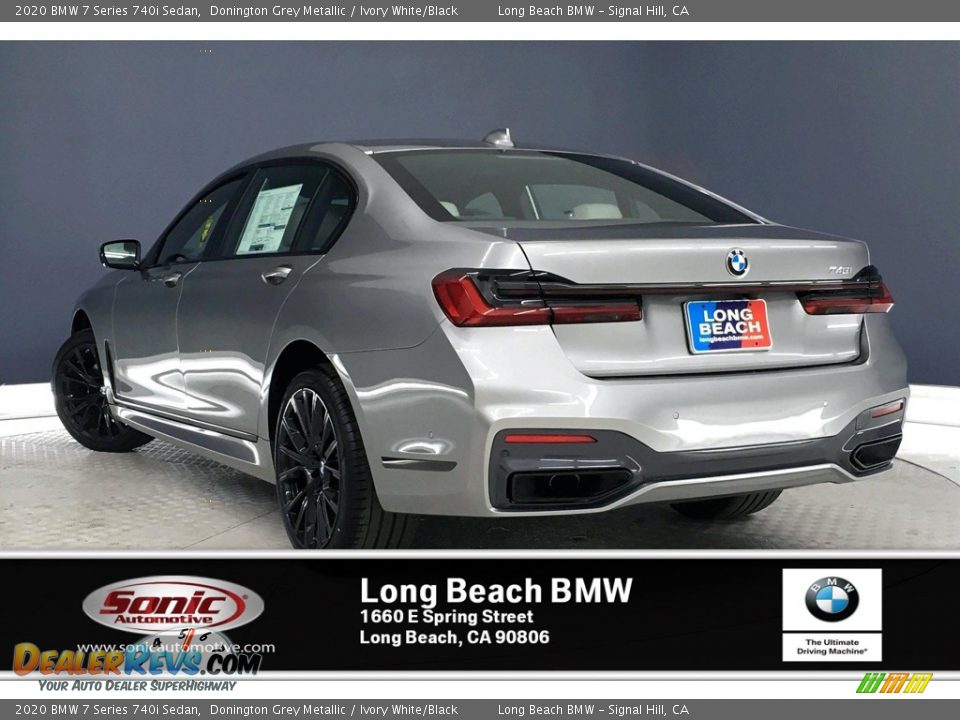 2020 BMW 7 Series 740i Sedan Donington Grey Metallic / Ivory White/Black Photo #2