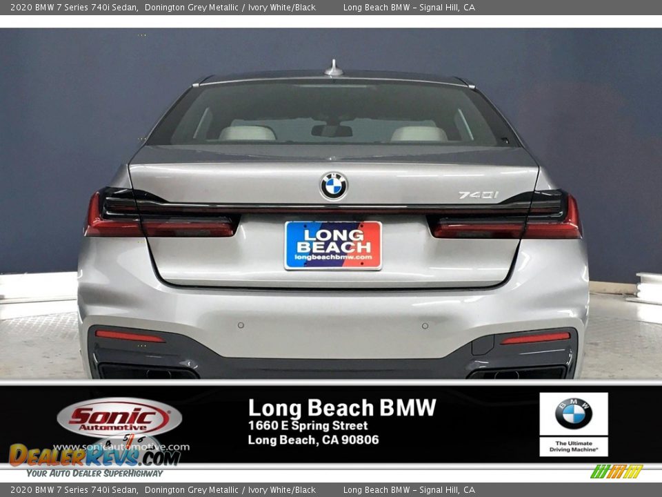 2020 BMW 7 Series 740i Sedan Donington Grey Metallic / Ivory White/Black Photo #3