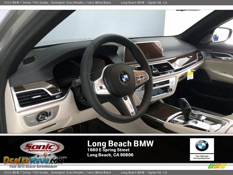 2020 BMW 7 Series 740i Sedan Donington Grey Metallic / Ivory White/Black Photo #4