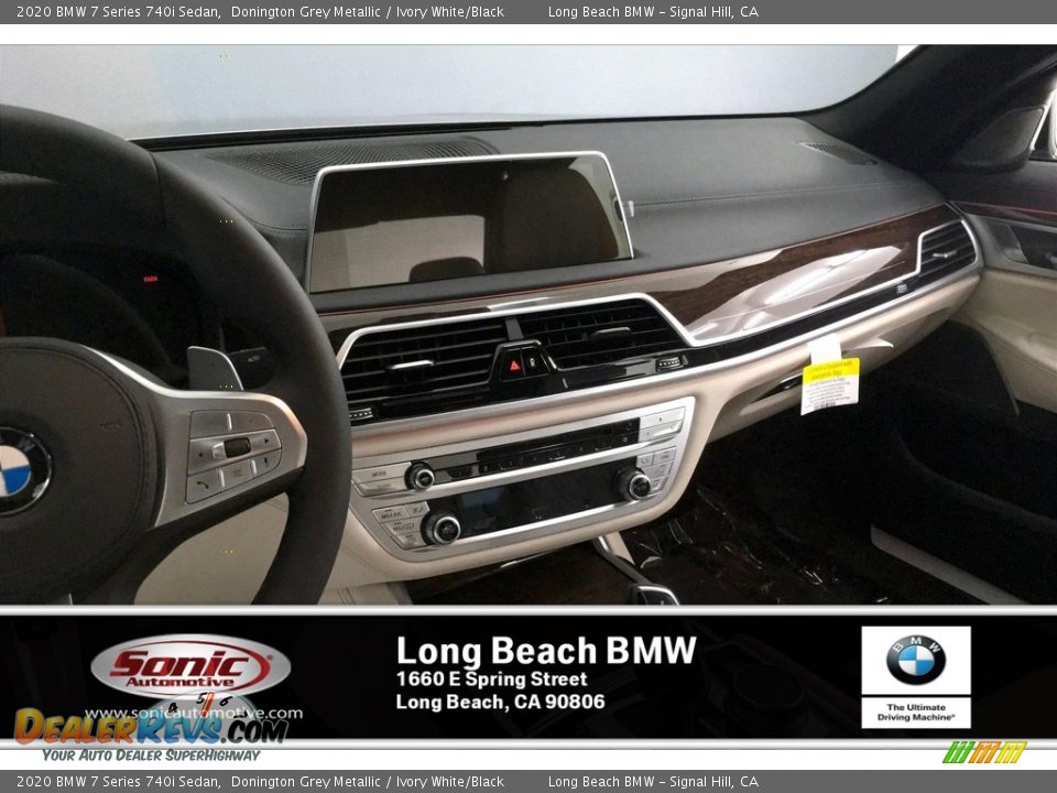 2020 BMW 7 Series 740i Sedan Donington Grey Metallic / Ivory White/Black Photo #5