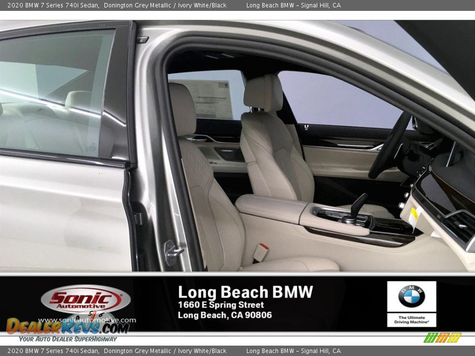 2020 BMW 7 Series 740i Sedan Donington Grey Metallic / Ivory White/Black Photo #7