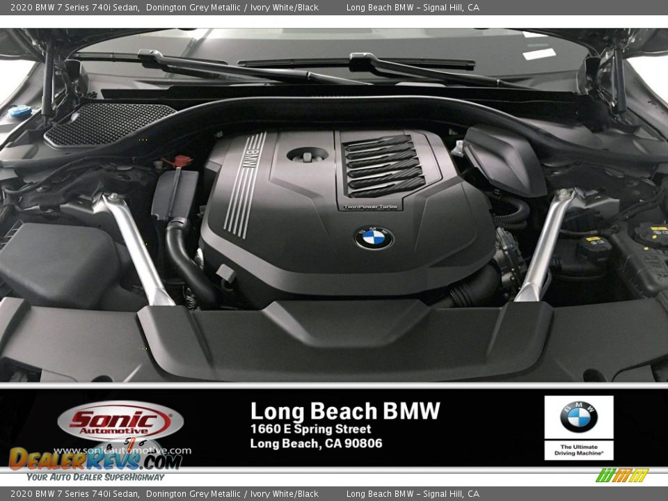 2020 BMW 7 Series 740i Sedan Donington Grey Metallic / Ivory White/Black Photo #8