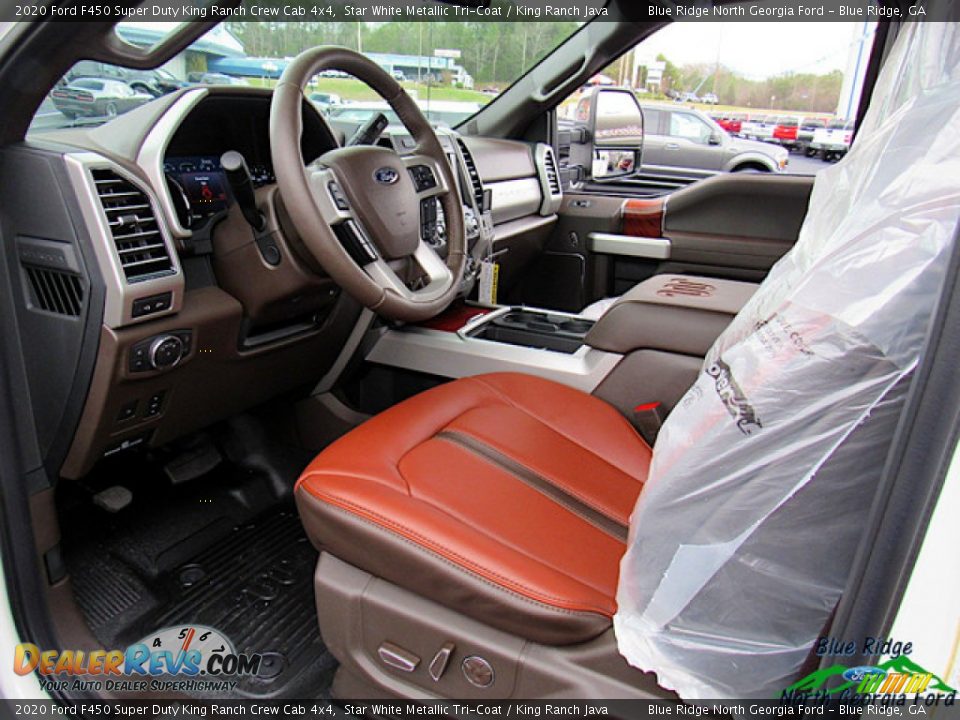 2020 Ford F450 Super Duty King Ranch Crew Cab 4x4 Star White Metallic Tri-Coat / King Ranch Java Photo #33