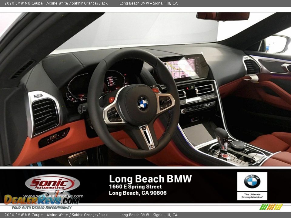 2020 BMW M8 Coupe Alpine White / Sakhir Orange/Black Photo #4