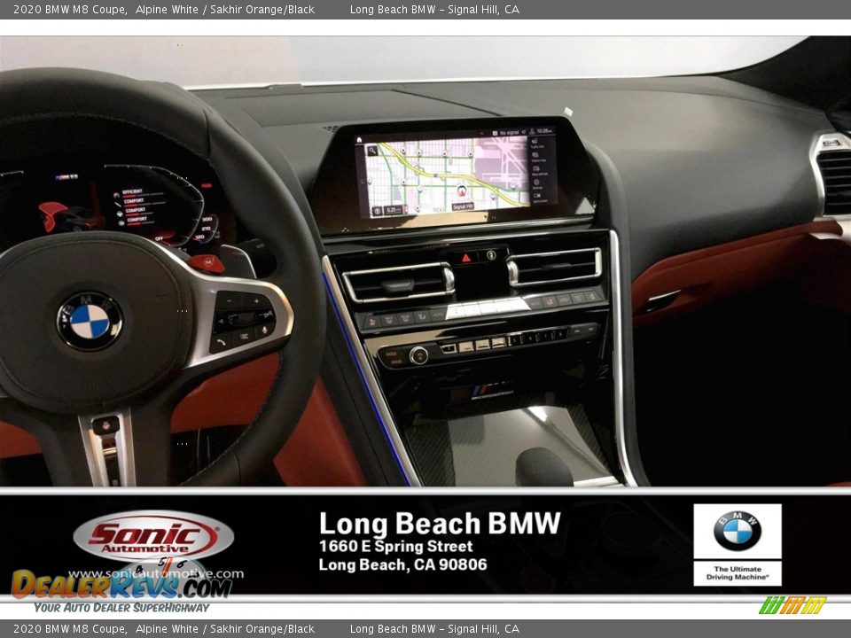 2020 BMW M8 Coupe Alpine White / Sakhir Orange/Black Photo #5