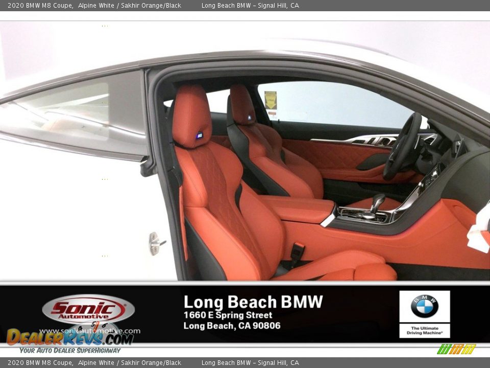 2020 BMW M8 Coupe Alpine White / Sakhir Orange/Black Photo #7