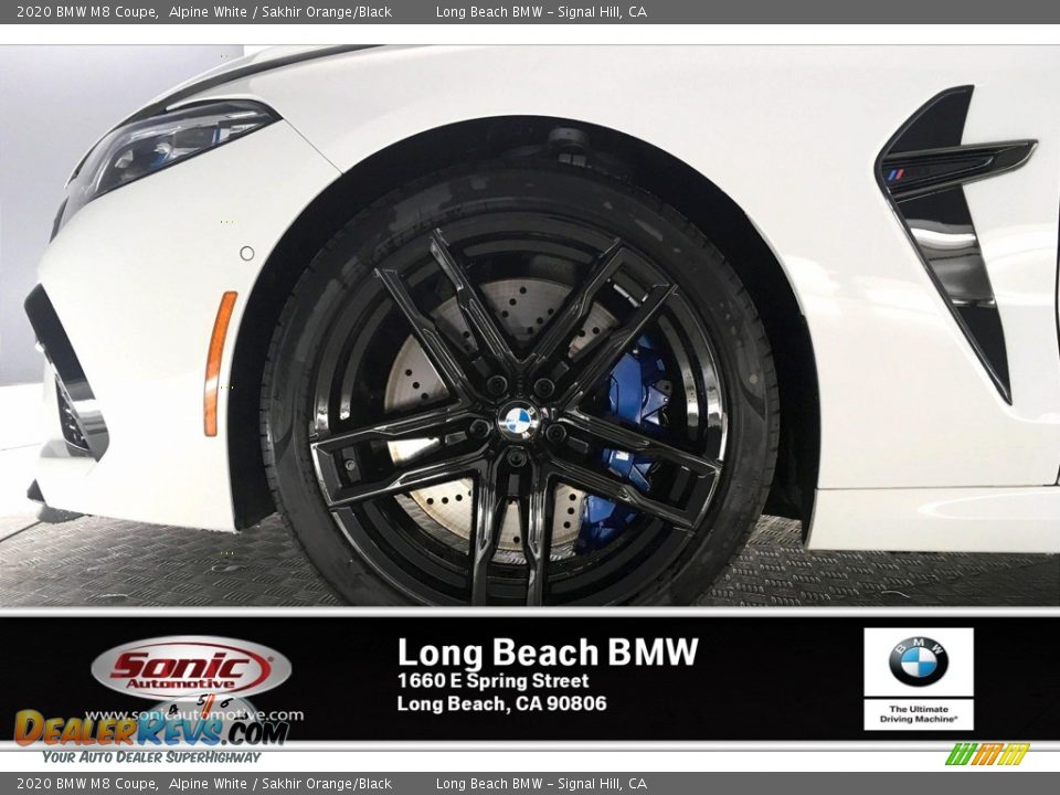 2020 BMW M8 Coupe Alpine White / Sakhir Orange/Black Photo #9