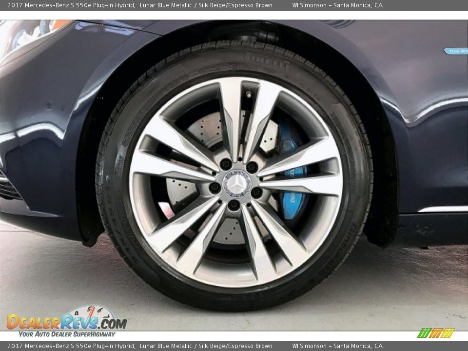 2017 Mercedes-Benz S 550e Plug-In Hybrid Lunar Blue Metallic / Silk Beige/Espresso Brown Photo #8