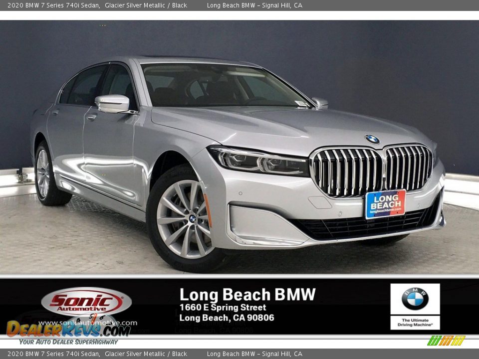 2020 BMW 7 Series 740i Sedan Glacier Silver Metallic / Black Photo #1