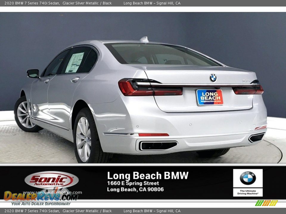 2020 BMW 7 Series 740i Sedan Glacier Silver Metallic / Black Photo #2