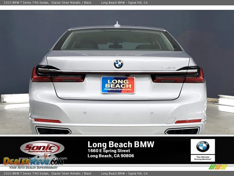 2020 BMW 7 Series 740i Sedan Glacier Silver Metallic / Black Photo #3