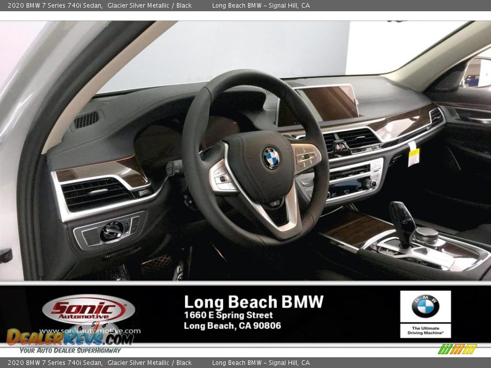 2020 BMW 7 Series 740i Sedan Glacier Silver Metallic / Black Photo #4