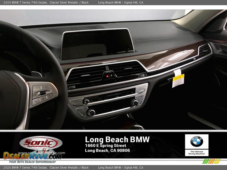 2020 BMW 7 Series 740i Sedan Glacier Silver Metallic / Black Photo #5