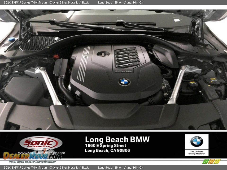 2020 BMW 7 Series 740i Sedan Glacier Silver Metallic / Black Photo #8