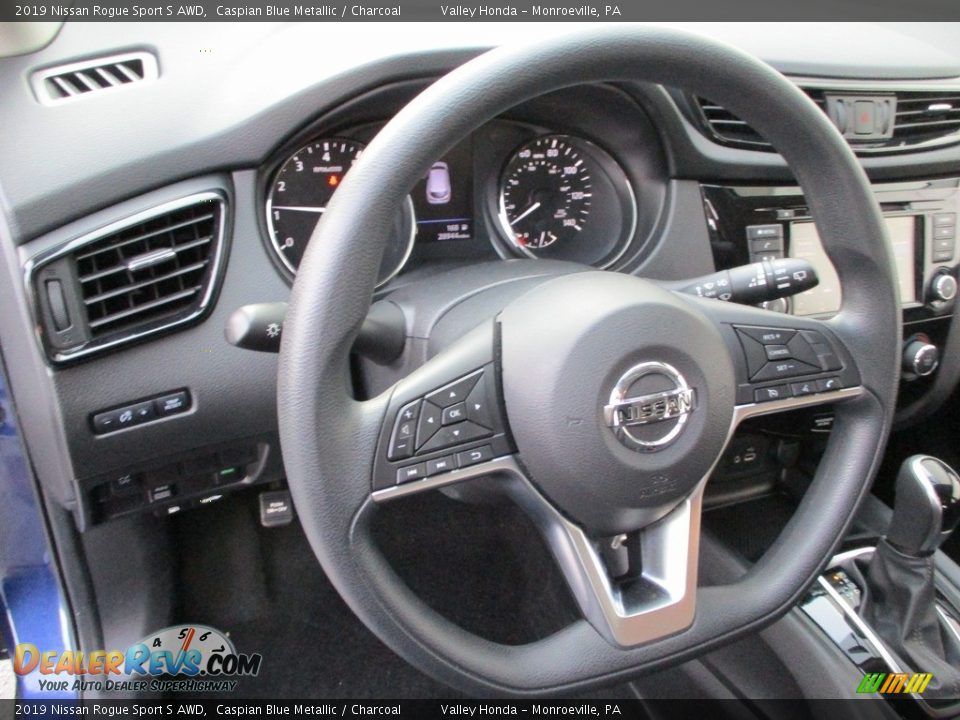 2019 Nissan Rogue Sport S AWD Caspian Blue Metallic / Charcoal Photo #14