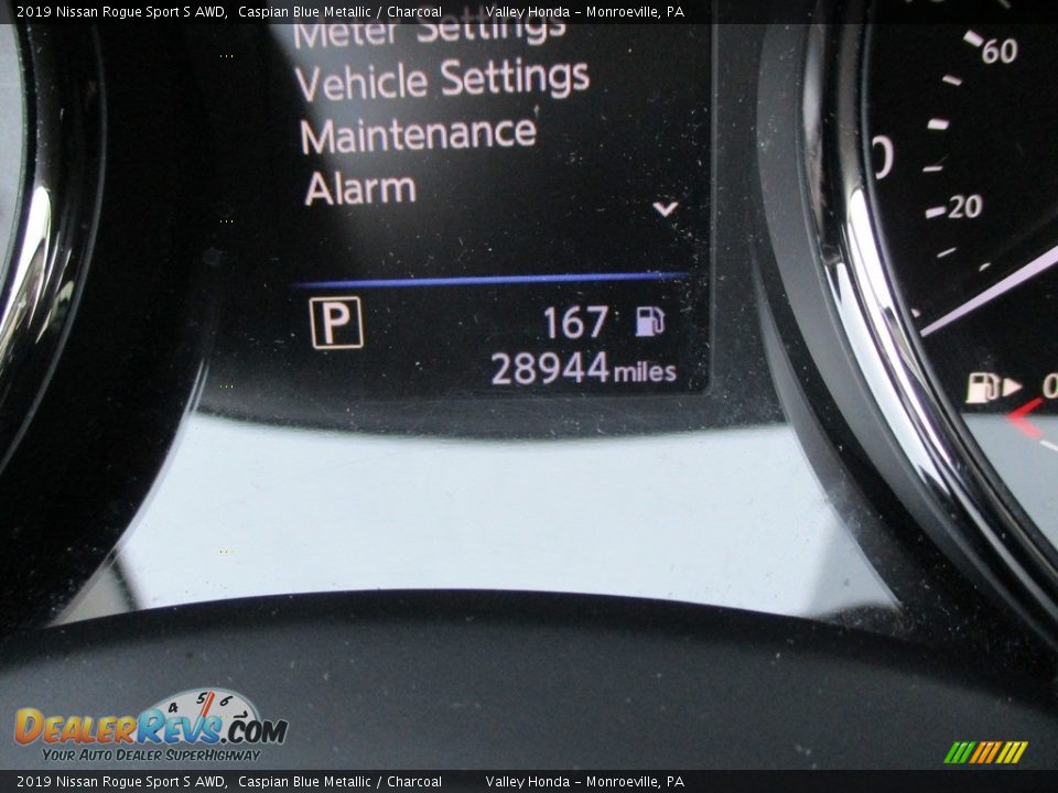 2019 Nissan Rogue Sport S AWD Caspian Blue Metallic / Charcoal Photo #20