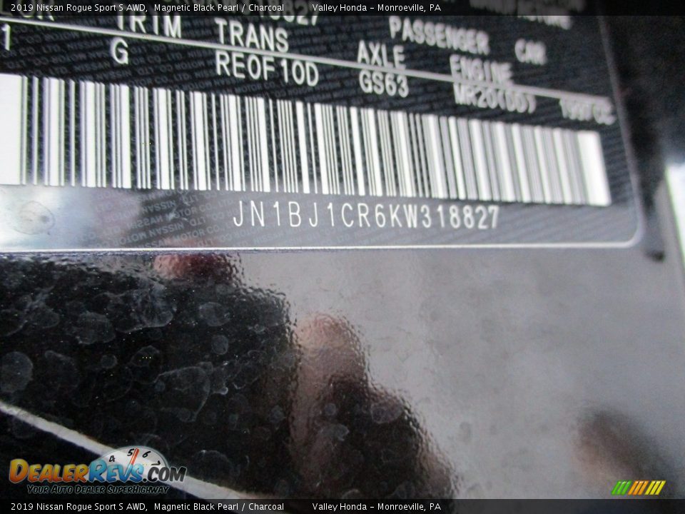 2019 Nissan Rogue Sport S AWD Magnetic Black Pearl / Charcoal Photo #19